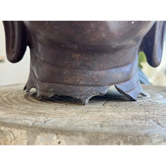 Antique Lakshmi Bust Sculpture Metal Cast Iron? Cambodia Goddess 17”/44cm Huge - Picture 3 of 15